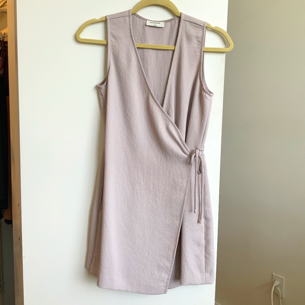Aritzia Babaton Light Purple Wrap Romper